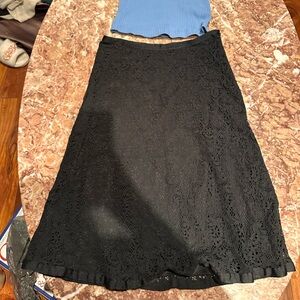 Hype Black A-Line Lace Skirt